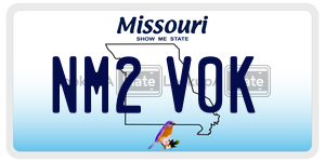 NM2V0K  license plate in MO
