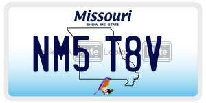 NM5T8V  license plate in MO