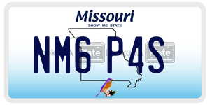 NM6P4S  license plate in MO