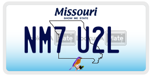 NM7U2L  license plate in MO