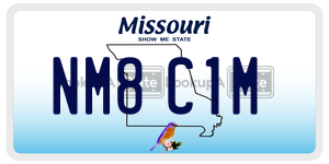 NM8C1M  license plate in MO
