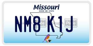 NM8K1J  license plate in MO