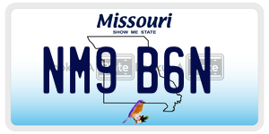 NM9B6N  license plate in MO