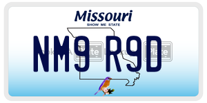 NM9R9D  license plate in MO