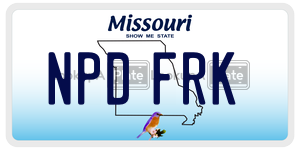 NPDFRK  license plate in MO