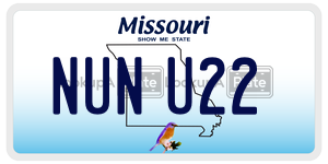 NUNU22  license plate in MO