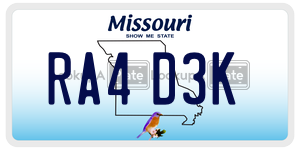 RA4D3K license plate in Missouri