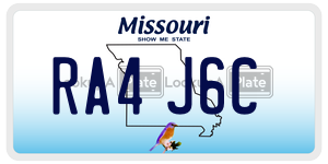 RA4J6C  license plate in MO