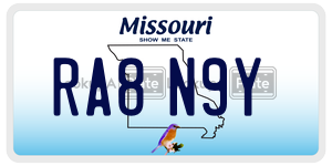 RA8N9Y  license plate in MO