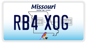 RB4X0G  license plate in MO