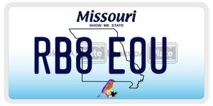 RB8E0U  license plate in MO