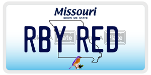 RBYRED  license plate in MO