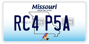 RC4P5A  license plate in MO
