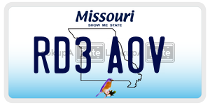 RD3A0V  license plate in MO