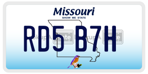 RD5B7H  license plate in MO