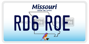 RD6R0E  license plate in MO