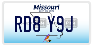 RD8Y9J  license plate in MO