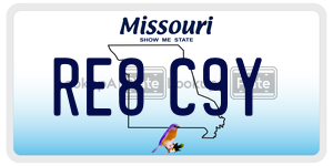 RE8C9Y license plate in Missouri