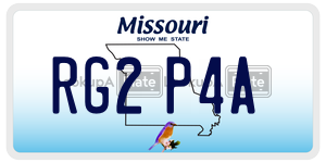 RG2P4A  license plate in MO