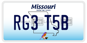RG3T5B  license plate in MO
