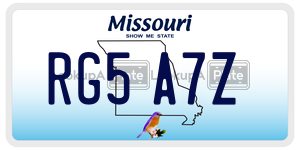 RG5A7Z  license plate in MO