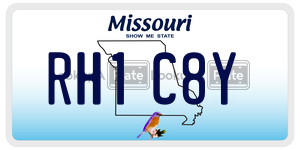 RH1C8Y  license plate in MO