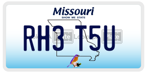 RH3T5U  license plate in MO