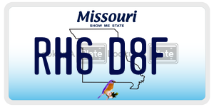 RH6D8F  license plate in MO