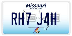 RH7J4H  license plate in MO