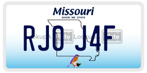RJ0J4F  license plate in MO