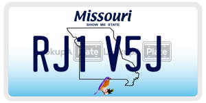 RJ1V5J license plate in Missouri