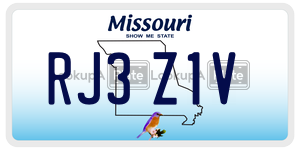 RJ3Z1V license plate in Missouri