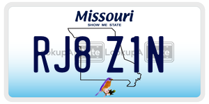 RJ8Z1N  license plate in MO