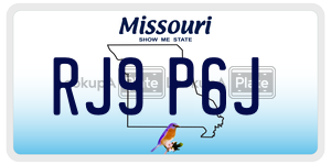 RJ9P6J  license plate in MO