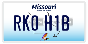 RK0H1B  license plate in MO