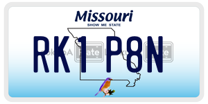RK1P8N  license plate in MO