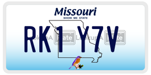 RK1Y7V  license plate in MO