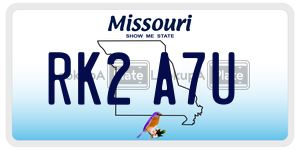 RK2A7U  license plate in MO