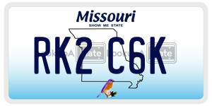 RK2C6K  license plate in MO