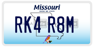 RK4R8M  license plate in MO