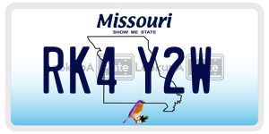 RK4Y2W  license plate in MO