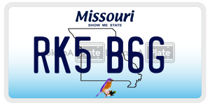 RK5B6G license plate in Missouri
