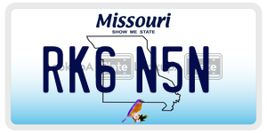 RK6N5N  license plate in MO