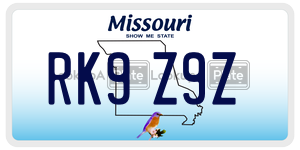 RK9Z9Z  license plate in MO