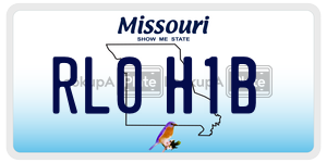 RL0H1B  license plate in MO