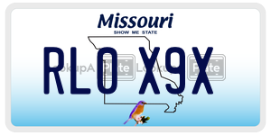 RL0X9X  license plate in MO