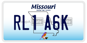 RL1A6K  license plate in MO