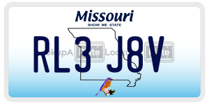 RL3J8V  license plate in MO