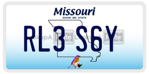 RL3S6Y  license plate in MO