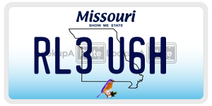 RL3U6H  license plate in MO
